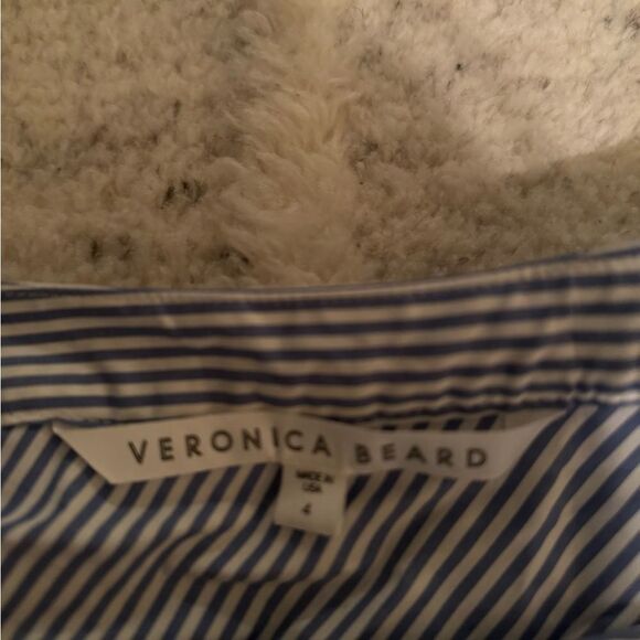 Veronica Beard Size 4 One Shoulder Blue/White Stripe Top Great Cond. Non Smoking - Picture 8 of 16